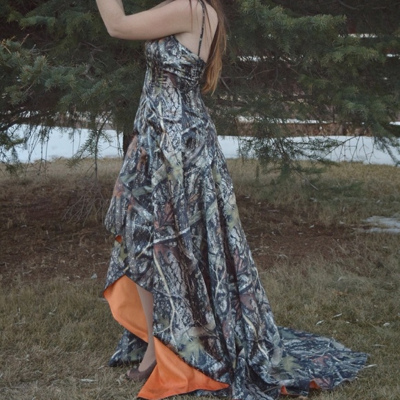High-Low Camo Prom Dress - Picture 3 of 8